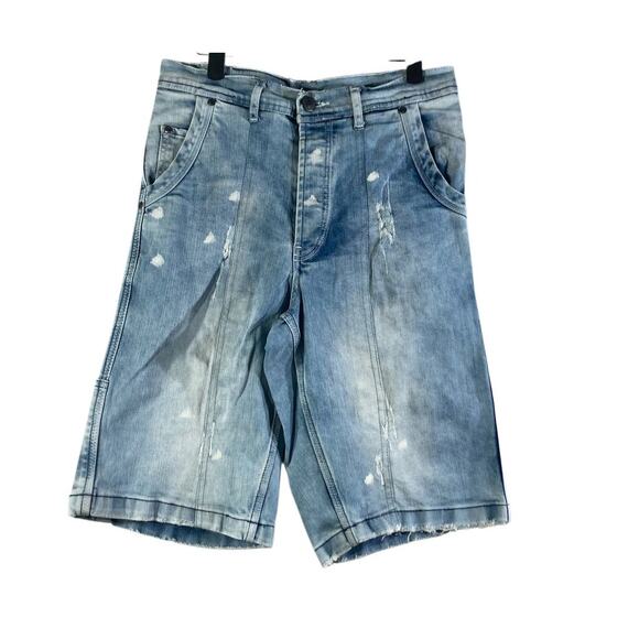 Vintage Yakuza Distressed Denim Shorts 38 - Picture 1 of 7